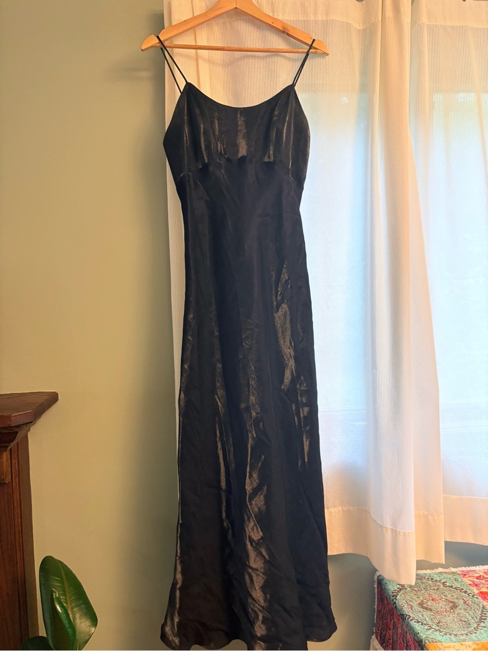 Vintage ‘00 Black spaghetti strap evening dress